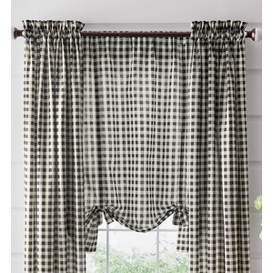 Gingham Check Tie Shade, , large