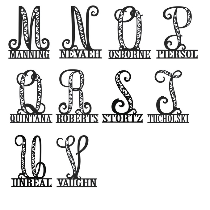 Personalized Initial Name Wall Art, , large