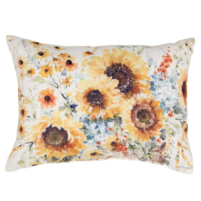 Indoor/Outdoor Sunflowers Forever Accent Pillow, , large