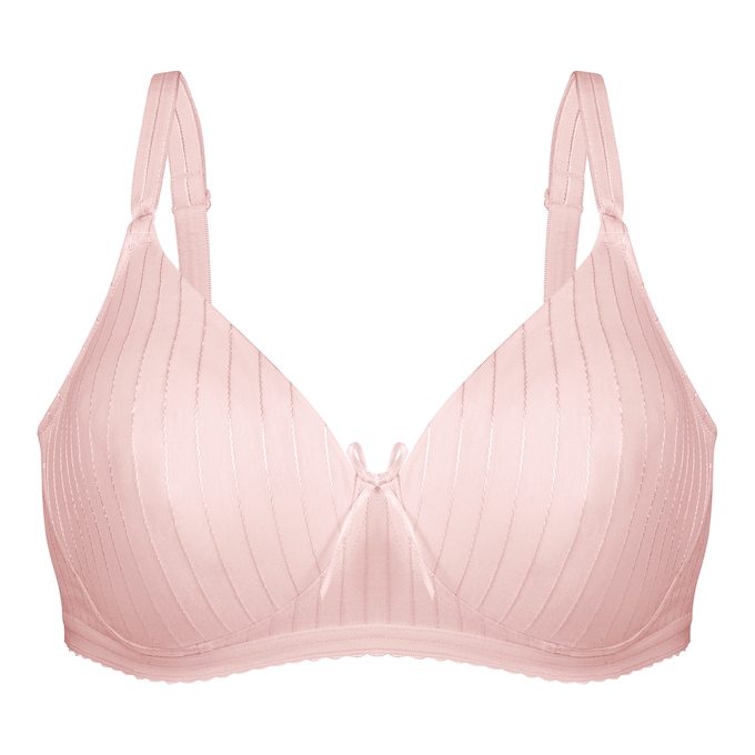 Bestform&reg; Striped Wireless Cotton Bra, , large