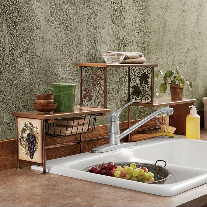 Over kitchen sale sink shelf organizer