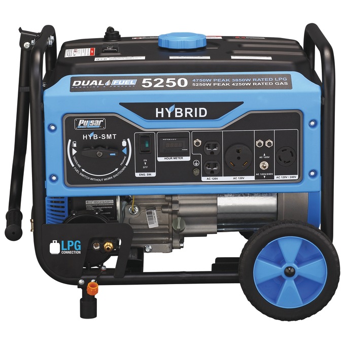 Pulsar 5250W/4250W Dual-Fuel Generator, Blue, large