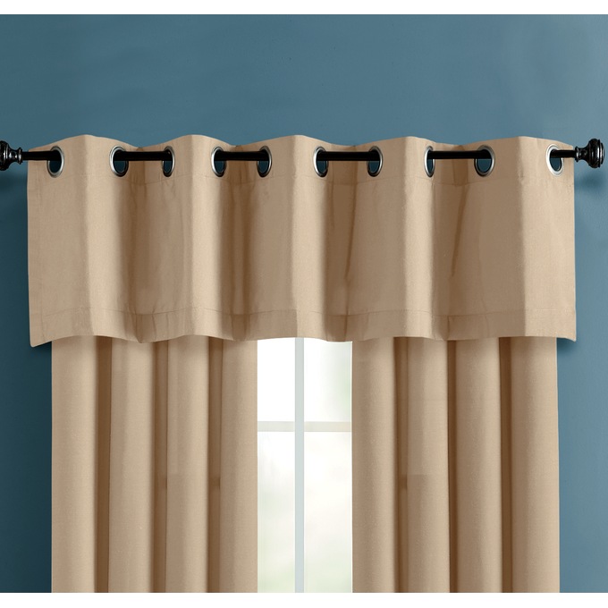 Color Connection Solid Grommet Valance, , large