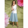 Delta Belted Women&rsquo;s Metallic Denim Midi Skirt with Sequins, , large