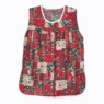 Easy-Care Button-Front Cobbler Apron, Red Patch, large