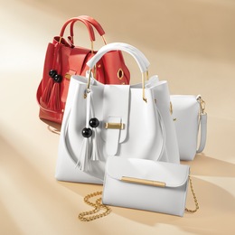 Cilia 3-Piece Faux-Leather Satchel, Crossbody &amp; Clutch Purse Set with Adjustable Strap for Women, , large