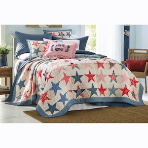 Stars and Stripes Oversized Quilt, , large