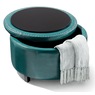 Hudson Round Storage Ottoman, , large