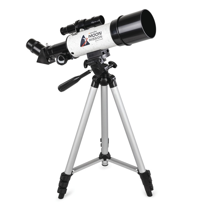 Personalized Moon Mission Travel Scope 60 Telescope, Black, large