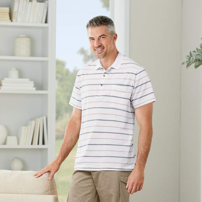 Men's Short Sleeve Polo, , large