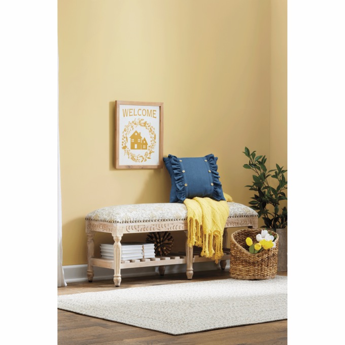 Floral Pattern Bench, , large