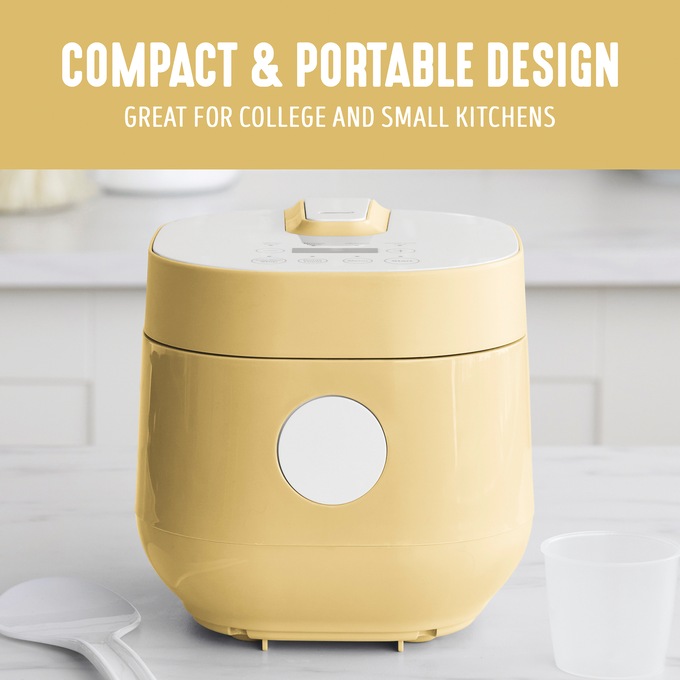 Greenlife 4-Cup Rice and Grains Cooker, Butter, large