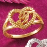 Personalized Initial Striated Heart Ring, , large