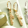 Name Leverback Earrings, , large