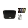 Aromatherapy Flame-Effect Diffuser with Color-Changing LEDS and Essential Oils, Black, large