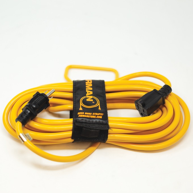 FIRMAN 25-ft. Heavy Duty Generator Power Cord with Strap, Yellow, large