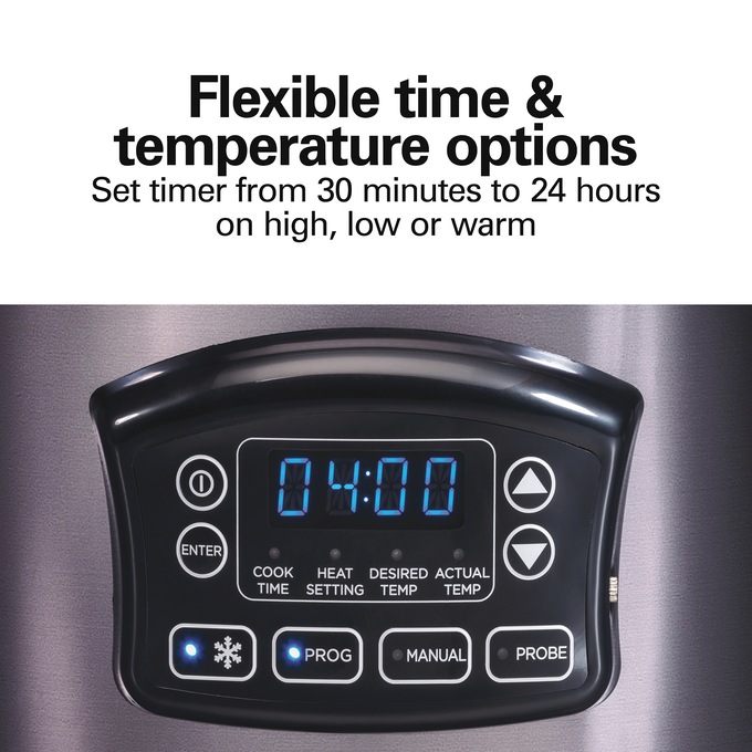 Hamilton Beach 6-Quart Programmable Defrost Slow Cooker, , large