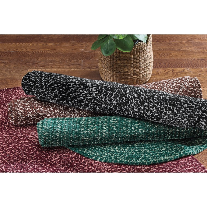 Chenille Tweed Braided Rug, , large