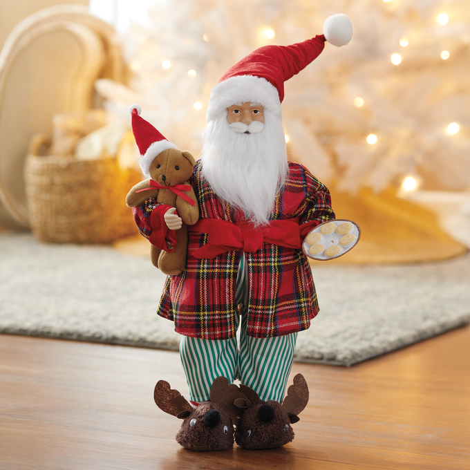 Sleepytime Santa Figurine, Red, large