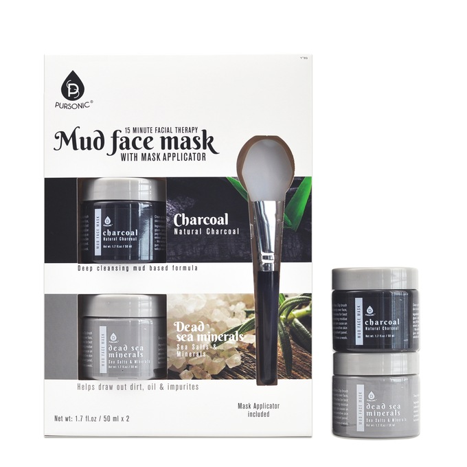 Pursonic Mud Face Mask 3-Piece Set, , large