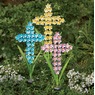 Solar Metal Cross Garden Stake, , large