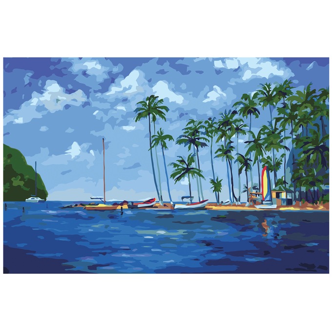 Adult Intermediate Paint-by-Numbers Kit, , large