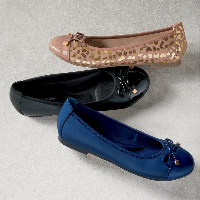 Monroe and Main Cap Toe Bow Ballet, , large