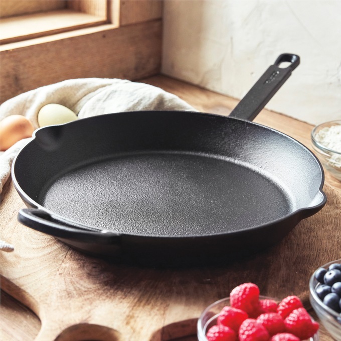 Bobby Flay by GreenPan 12" Cast Iron Fry Pan, , large
