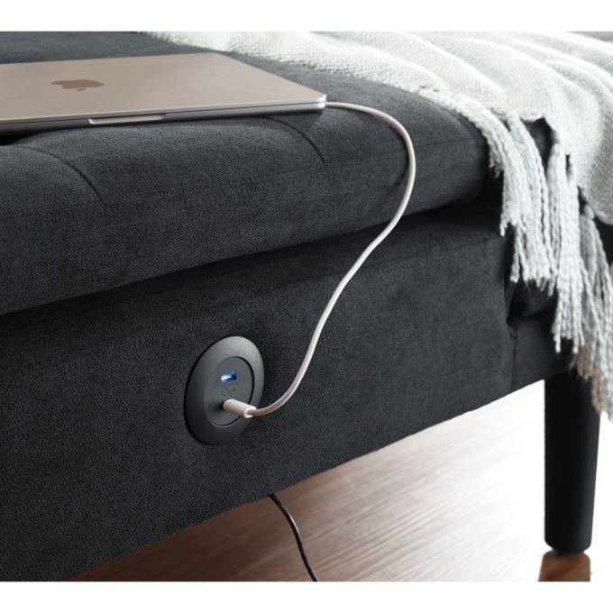 Powered Futon Sofa Bed, , large