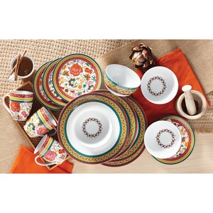 16-piece Paisley Floral Dinnerware Set, , large