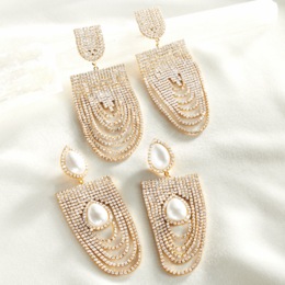 Draped Crystal Earrings, , large