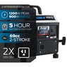 Pulsar 1200W/900W 2-Stroke Gas Generator, Black, large