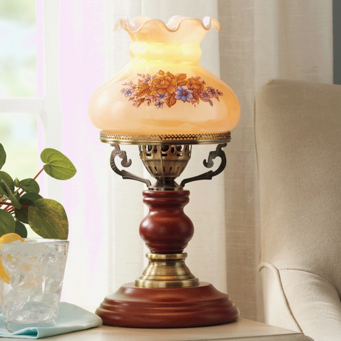 Floral Hurricane Lamp, , large