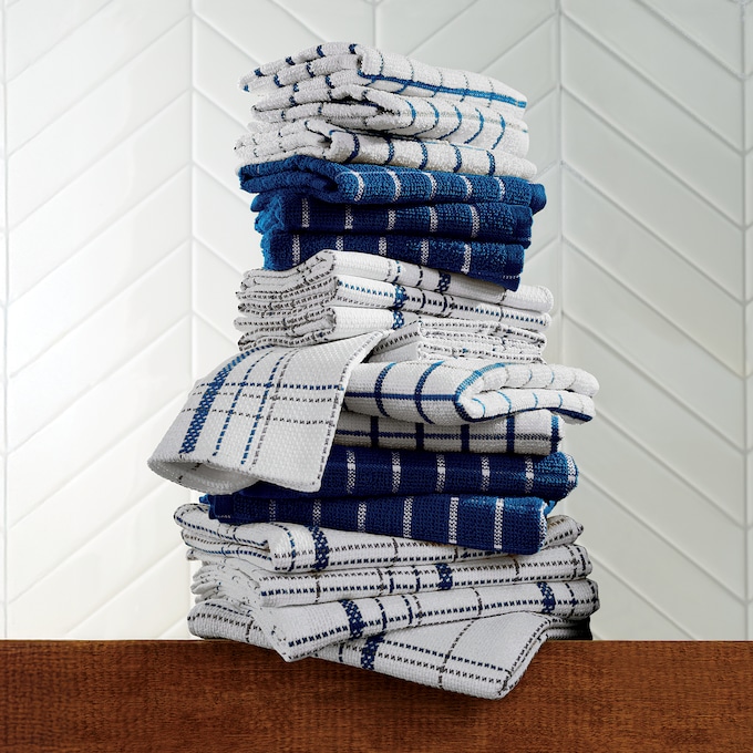 Color Connection 20-Piece Kitchen Towel Set in Absorbent Cotton, , large