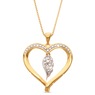 Diamond Heart/Wing Pendant, , large
