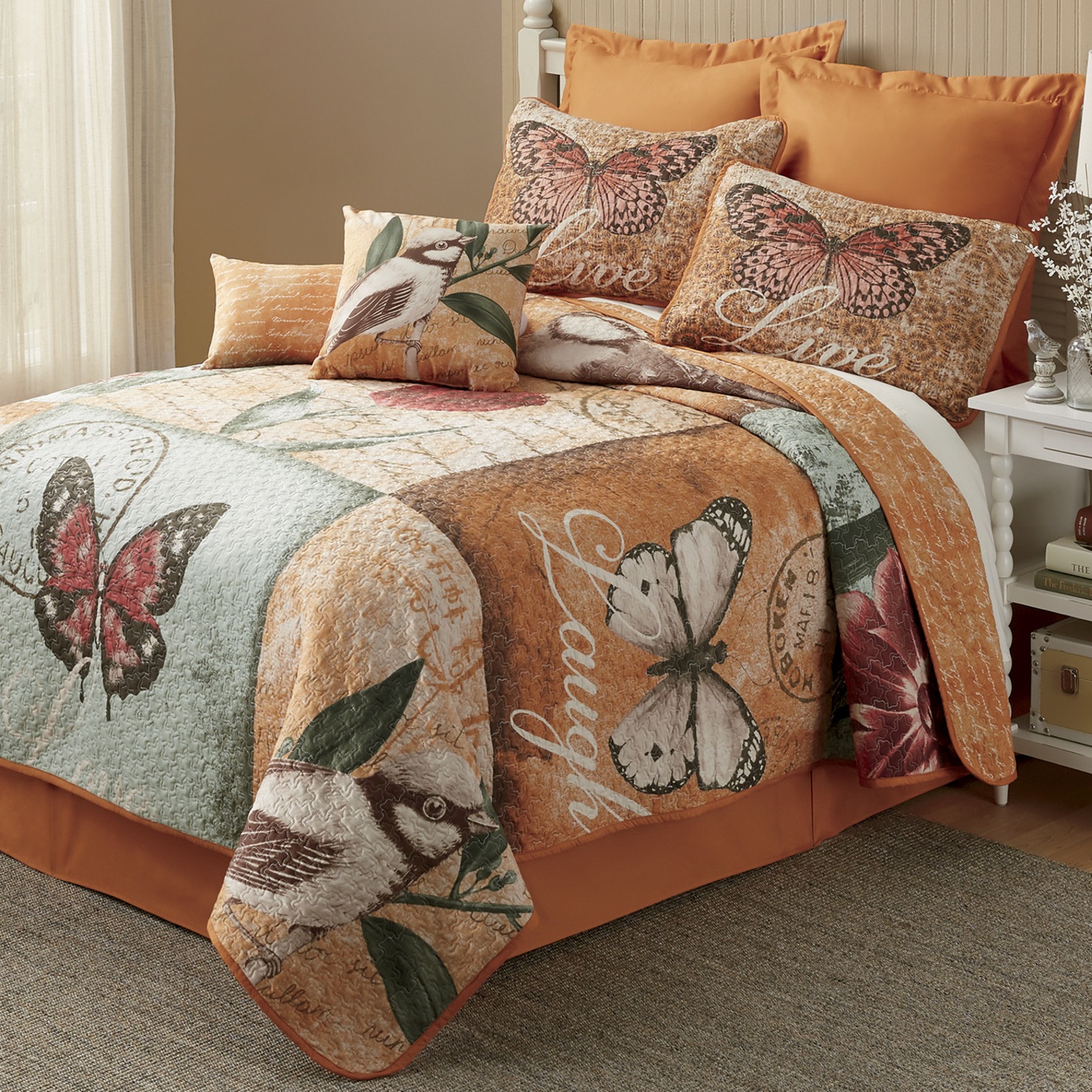 Live Love Laugh Quilt Set Montgomery Ward