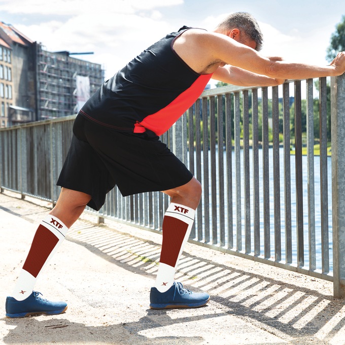 6-Pack Copper Compression Socks, White Multi, large