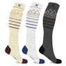 3-Pack Wool-Blend Moderate-Compression Knee-High Socks, Multi, large