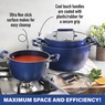 Granitestone Diamond 6-Piece Nesting Pot Set, Blue, large