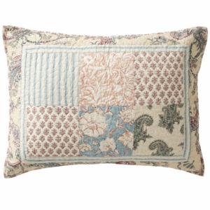 Abriana Paisley and Floral Sham, Blue, large