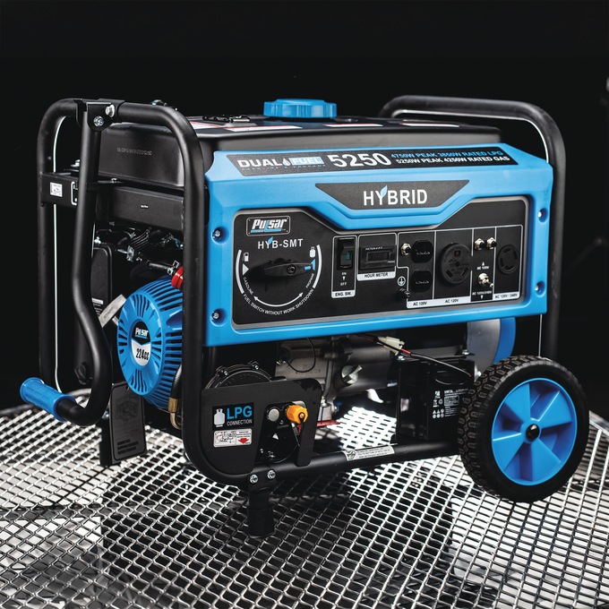 Pulsar 5250W/4250W Dual-Fuel Generator, Blue, large