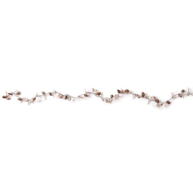 Lit Coastal Seashells Garland, Multi, large