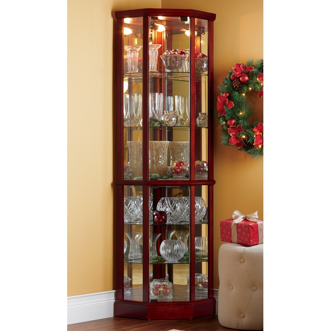 Tessa Lighted Corner Curio Montgomery Ward