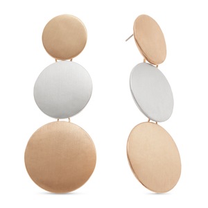 Two-Tone Earrings, , large