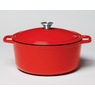 7-Qt. Enameled Cast Iron Casserole with Lid, Delicious Red, large