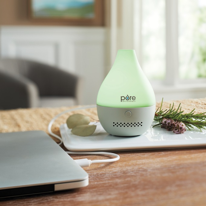 PureSpa Drop USB Aroma Diffuser, White, large