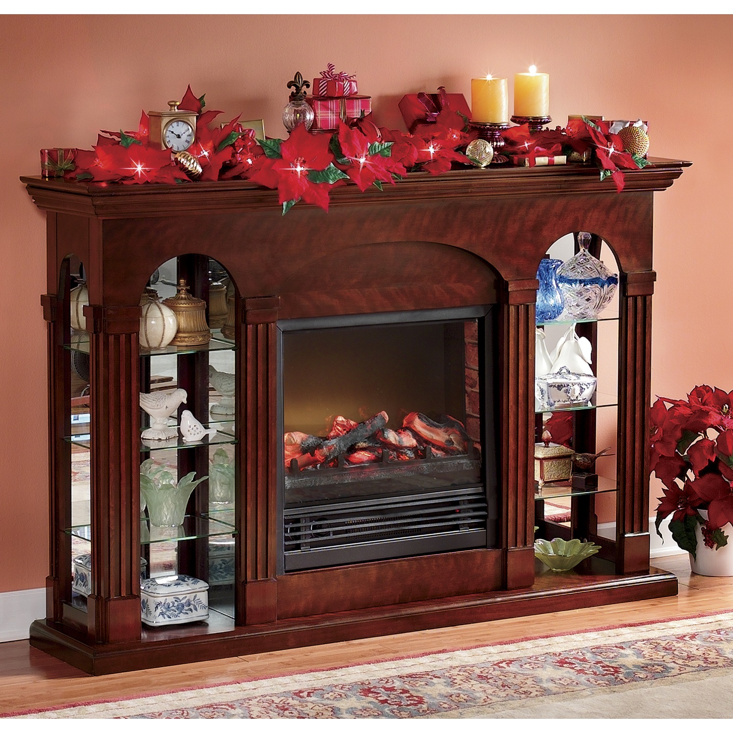 Double Curio Fireplace Montgomery Ward