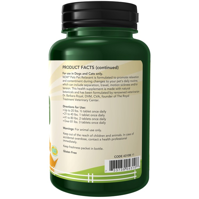 Now Pets Relaxant Chewable Tablets, , large
