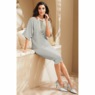 Faux-Pearl Sweater Skirt Set, , large