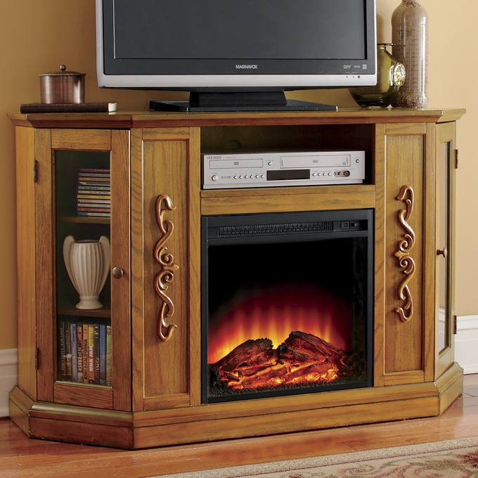 Entertainment Storage Fireplace Montgomery Ward